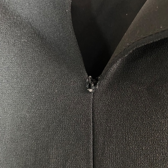 M.M. LAFLEUR The Didion Top Short Sleeve Crew Neckline Crepe in Black Size Small - Picture 8 of 8